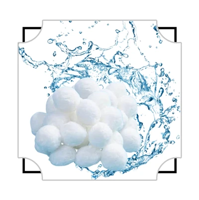 Yüksek Kaliteli Paketlenmiş Fiber Topu 50MM Su Arıtma İçin Endüstriyel Sınıf Yastık Ve Yastık İçin Polyester Elyaf Topu