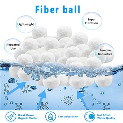 Tüm Kum Filtrasyon Pompalarına Uygun Çevre Dostu Yüzme Havuzu Filtrasyon Fiber Topu