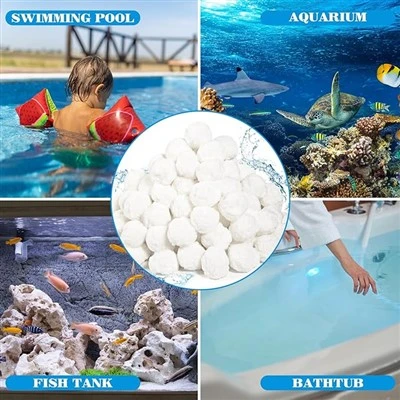 Akvaryum Filtre Topu Kum Değiştirme Polyester Elyaf Top Havuz Filtre Temizleme Top